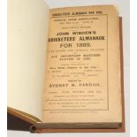 Wisden Cricketers’ Almanack 1899. 36th edition. Original paper wrappers, bound in brown boards, with
