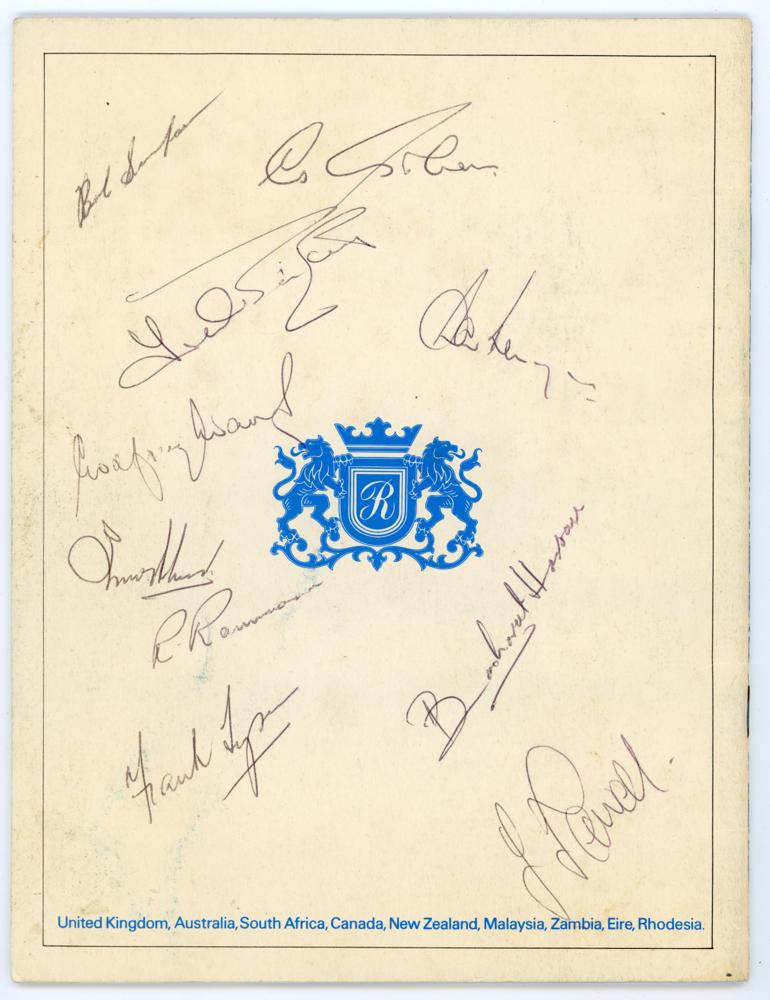 Signed Rothmans cricket brochures 1968. ‘The Rothmans M.C.C. Cricket Almanack, England v Australia - Image 2 of 4