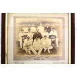 ‘Yorkshire 1897. Excellent large original sepia photograph of the Yorkshire team of 1897, standing