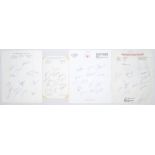 Gloucestershire C.C.C. 1967-1972. Four official autograph sheets on Club letterhead, all signed in