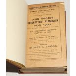 Wisden Cricketers’ Almanack 1900. 37th edition. Original paper wrappers, bound in brown boards, with