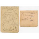 Rugby League. ‘Leeds Rugby League Team 1934/35’. Small album page signed in pencil by fourteen