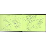 International and County autographs collected 2008-2011. Autograph book nicely signed in ink by over