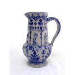 Westerwald cricket jug. Large and very attractive Westerwald cobalt blue stoneware cricket jug,