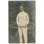 James Cecil Parke. Rare original sepia real photograph postcard of Parke, standing full length,