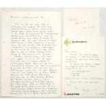 David Gower. ‘D. Gower- Australian Tour 1985’. Five page handwritten manuscript written by Gower for