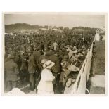 Epsom Derby 1921. Original mono press photograph depicting a very large contingent of uniformed