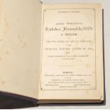 Wisden Cricketers’ Almanack 1879 and 1880. 16th & 17th editions. Two volumes bound as one in mauve/