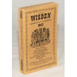 Wisden Cricketers’ Almanack 1943. 80th edition. Original limp cloth covers. Only 5600 paper copies