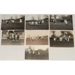 Men’s varsity hockey. Oxford v Cambridge c.1920s. Seven original mono press photographs including