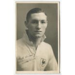 Leslie Francis Howe. Tottenham Hotspur 1930-1939. Mono real photograph postcard of Howe, half