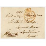 Hon. Edward Harbottle Grimston. Oxford University, M.C.C., England etc. 1832-1849. Original signed