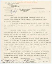 J.W. Goldman, cricket author and collector. Single page typed letter written to George Neville