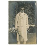 Charles Percy Dixon. Rare original sepia real photograph postcard of Dixon, standing full length,