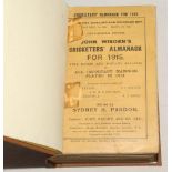 Wisden Cricketers’ Almanack 1915. 52nd edition. Original paper wrappers, bound in brown boards, with