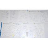 Glamorgan C.C.C. 1982-2008. Twenty four official Glamorgan C.C.C. autograph sheets comprising a good