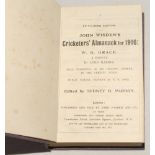 Wisden Cricketers’ Almanack 1916 and 1917. 53th & 54th editions. Two volumes bound as one in mauve/