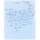 Geoff Boycott. Yorkshire & England. Single page handwritten letter dated 18th October 1984 from