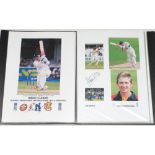 England Test and County player photographs 1980s-1990s. Black folder comprising forty printed colour