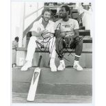 Ian Botham and Viv Richards. England tour to West Indies 1980/81. Original mono press photograph