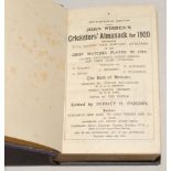 Wisden Cricketers’ Almanack 1920, 1921 and 1922. 57th to 59th editions. All three bound in uniform