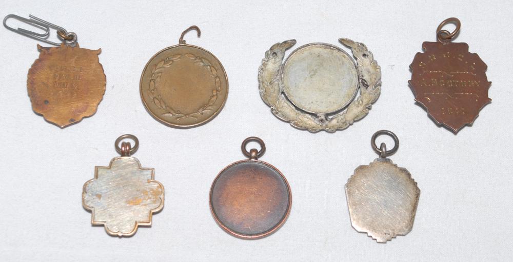 Cricket club medals 1893-1949. Fifteen cricket club medals of which eight are hallmarked silver, the - Image 4 of 4