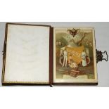 ‘Olympia’ Victorian combined photograph album and musical box c1890. Designed by W.H.S. Thompson, H.