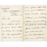 Bernard Dale to Alfred J. Gaston, cricket follower, writer and collector. Two letters handwritten in