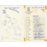 Sussex C.C.C. 1960, 1964 & 1965. Three official autograph sheets for seasons 1960 (11 signatures),