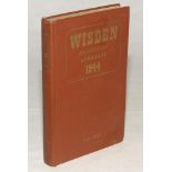 Wisden Cricketers’ Almanack 1944. 81st edition. Original hardback. Only 1500 hardback copies were