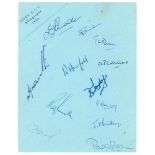 Essex C.C.C. 1954-1958. Official autograph card, with ‘Essex C.C.C. Autographs 1954’ printed to