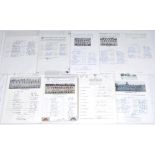 Worcestershire C.C.C. 1982-2008. Twenty seven official autograph sheets for seasons 1982-1989 &