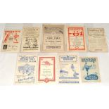 Tottenham Hotspur. Season 1948/1949. Nine League and Cup away programmes for the season. Football