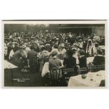 ‘Wimbledon 1914’. Rare original mono real photograph postcard showing the many spectators enjoying