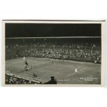 ‘Wimbledon Centre Court’ circa early 1930’s. Original mono action real photograph postcard with a