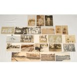 Tennis postcards 1890s-1930s. A good selection of early postcards, the majority real photographs, of