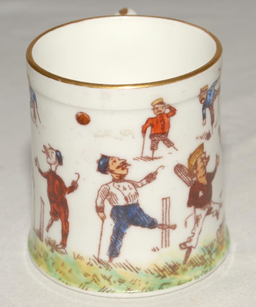 ‘The Army and Navy Forever’ c.1890. Small Victorian Staffordshire ceramic mug printed in colour with - Image 4 of 5