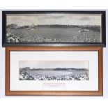 Test match ground panoramas 1930s/1940s. Four small original mono panoramic photographs of match