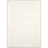 Richard Hadlee. ‘The Stage is Set’. Six page handwritten manuscript by Hadlee, dated 21st October