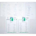 Essex C.C.C. 1978-1985. Five official autograph sheets for seasons 1978, 1979 and 1983-1985. All