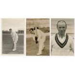 Northamptonshire C.C.C. 1930s-1950s. Six mono real photograph postcards of Northamptonshire player