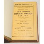 Wisden Cricketers’ Almanack 1917. 54th edition. Original paper wrappers, bound in brown boards, with