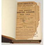 Wisden Cricketers’ Almanack 1902. 39th edition. Original paper wrappers, bound in brown boards, with