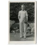 Constantine ‘Gene’ Mako. Original mono real photograph postcard of Mako, standing full length,