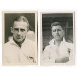 Joe Allen. Tottenham Hotspur 1932-1933 and Stanley Alexander. Tottenham Hotspur 1936-37. Two mono