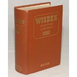 Wisden Cricketers’ Almanack 1959. Original hardback. Very good/excellent condition
