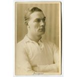 William Jacques. Tottenham Hotspur 1914-1922.. Sepia real photograph postcard of Jacques, head and