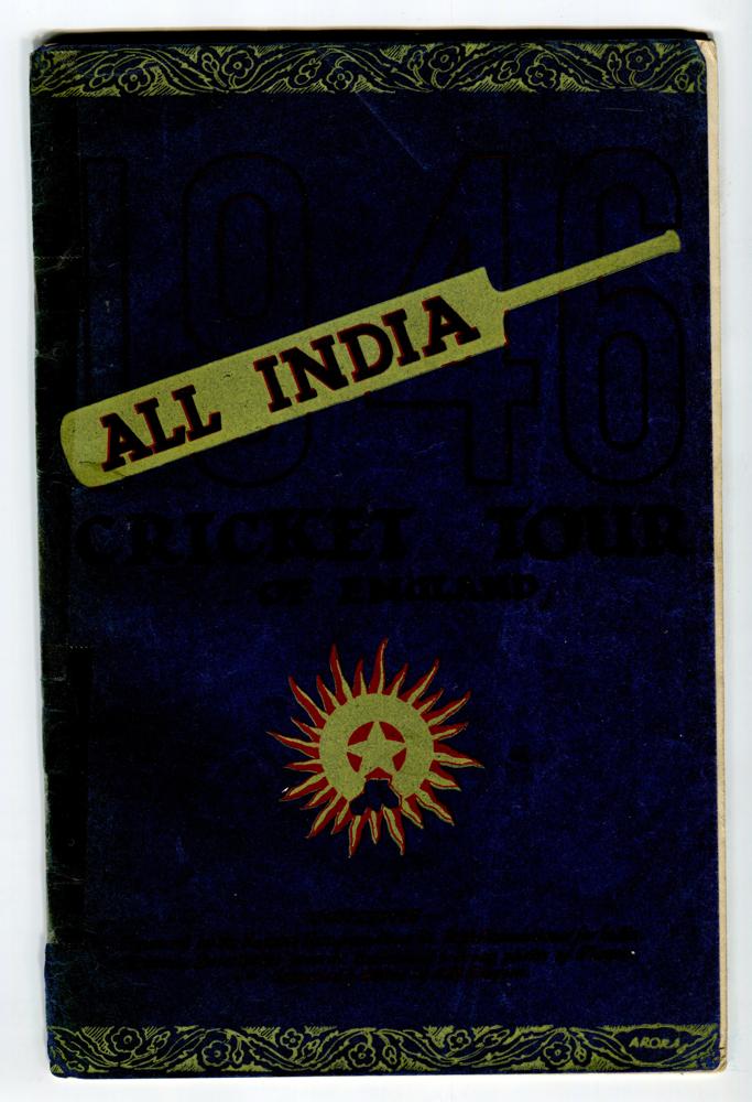 ‘All India Cricket Tour of England 1946’. Official souvenir brochure for the Indian tour of England.