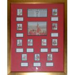 England ‘World Cup Winners 1966’. Large attractive mounted montage consisting of a colour image of