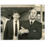 England players on tour. Mono press photograph of Geoff Boycott and Ken Barrington standing together